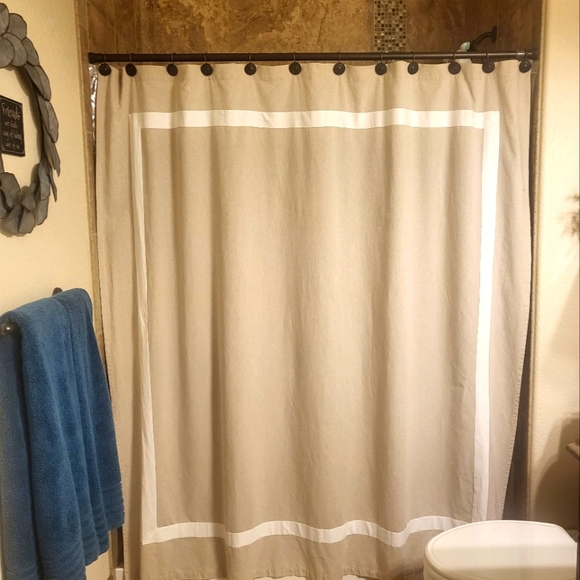 Linen Shower Curtain 72x72 - Picture 1 of 3